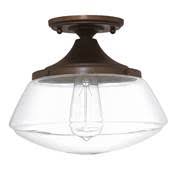 1 Light Semi-Flush Burnished Bronze G326522