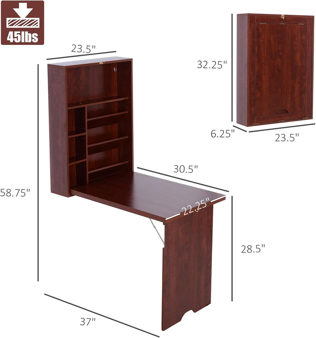Wall Mounted Desk with Storage Area S13232