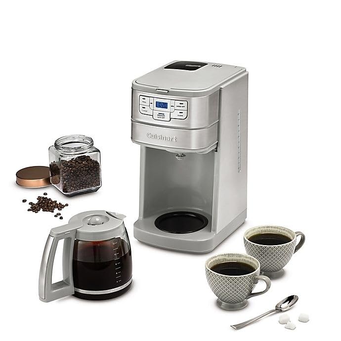 12-Cup Automatic Grind and Brew Coffeemaker, Black/Stainless Steel Z261