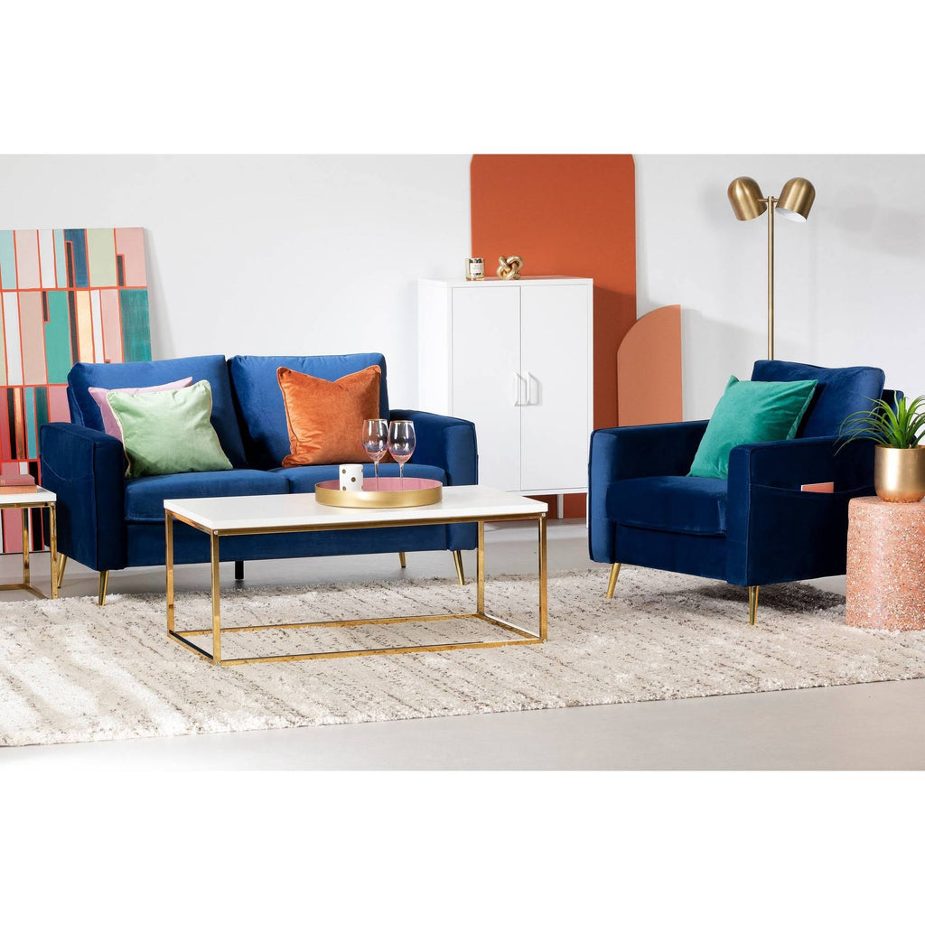Dark Blue 1-Seat Sofa O626104