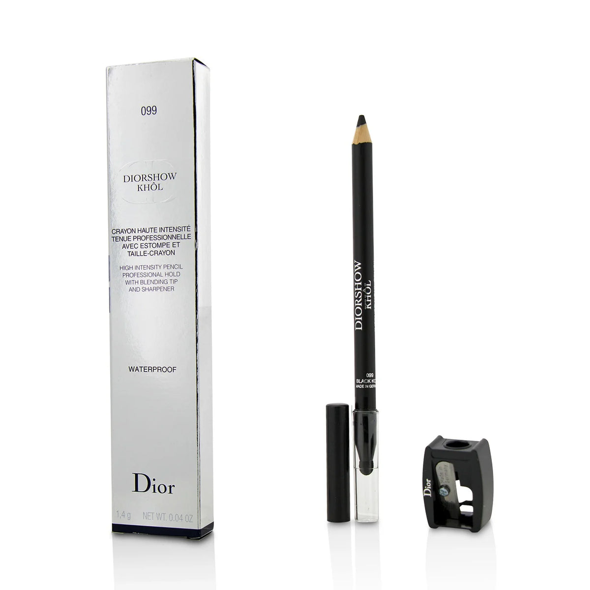 White Khol Waterproof Pencil with Sharpener I68929