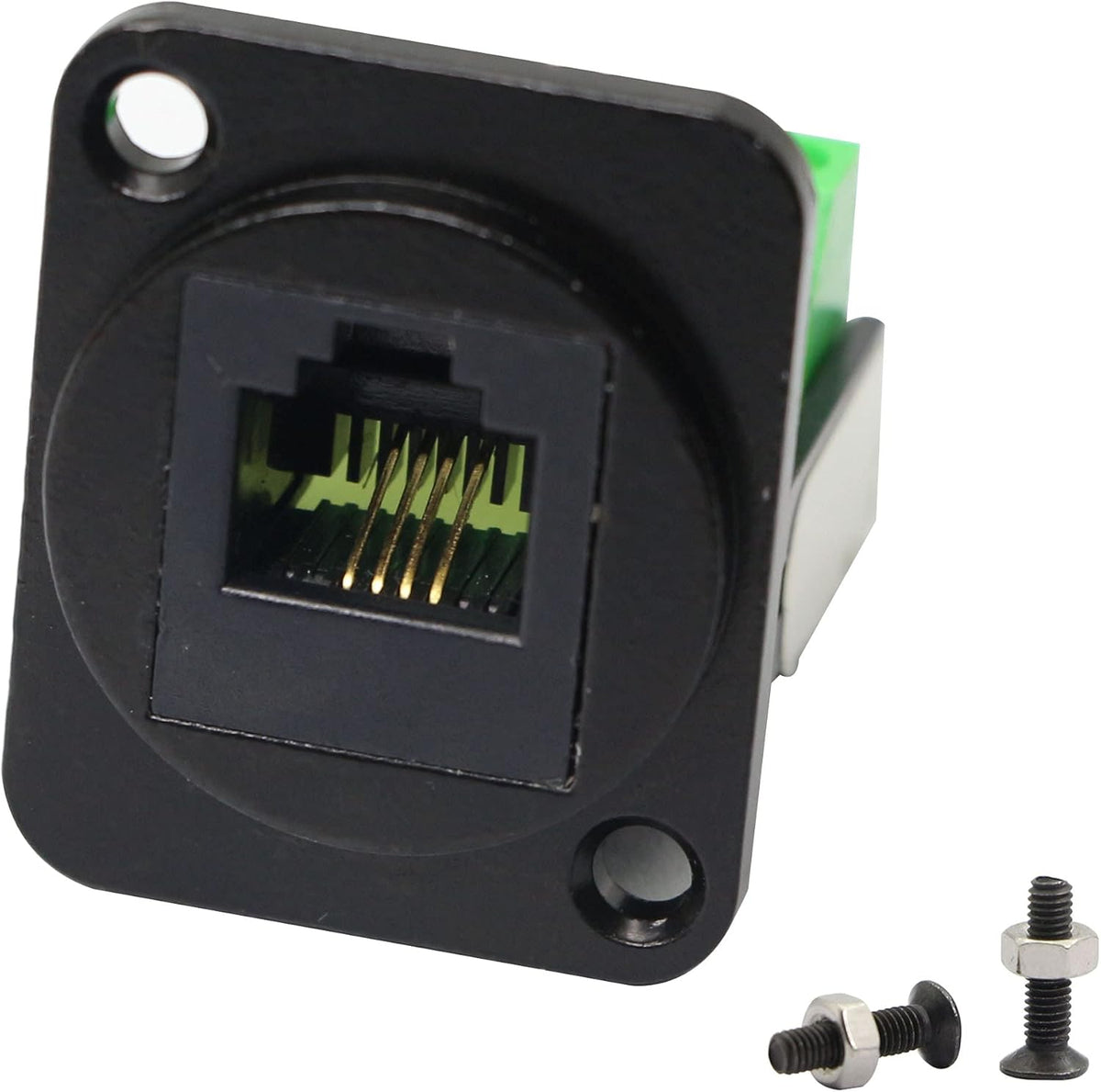 RJ11 6P4C CAT3 Screw Terminal Adapter, Black Pack of 2 Q2653