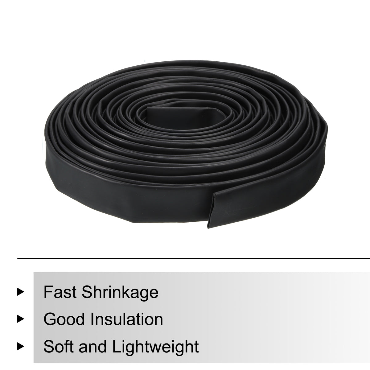 18mm Dia 50ft Black 4:1 Dual Wall Adhesive Lined Heat Shrink Tubing I3288
