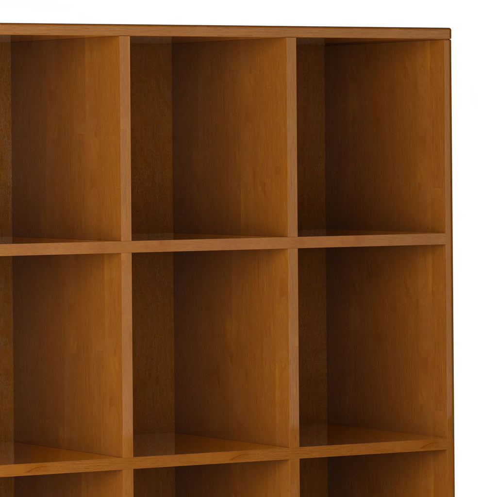 Teak Brown Solid Hardwood Cube Storage Bookcase with Drawers X89056
