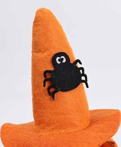 Dog Halloween Costumes 2Pcs Set Witch Hat and Bandana Black U5195