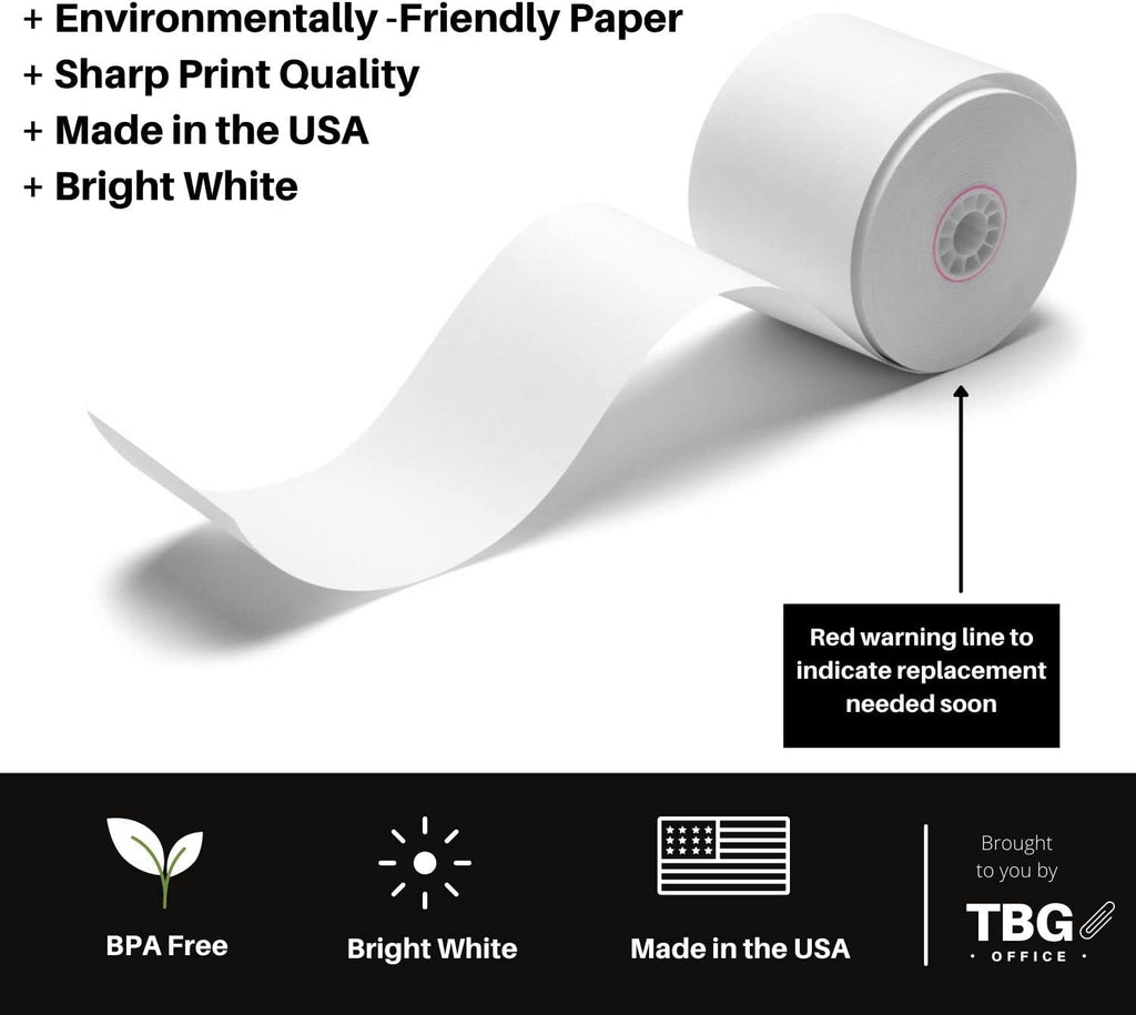 3 1/8” x 230' Thermal Paper Rolls (1 Case - 30 Rolls) W612139