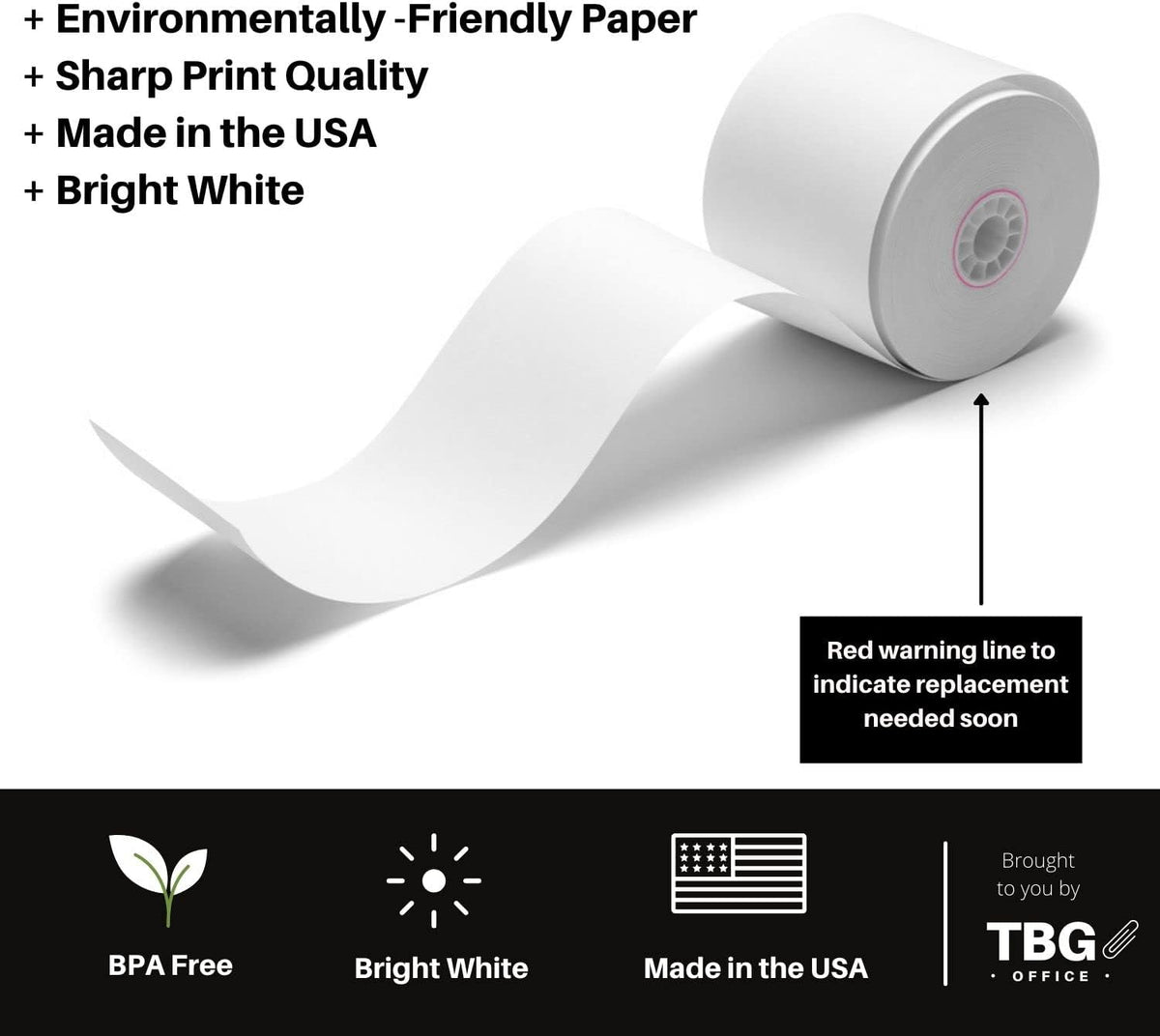 3 1/8” x 230' Thermal Paper Rolls (1 Case - 30 Rolls) W612139