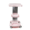 Pink Metal + ABS Rolling Trolley Cart C93476