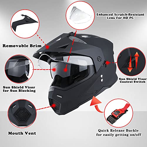 Dual Sport Motorcycle Full Face Helmet Y978