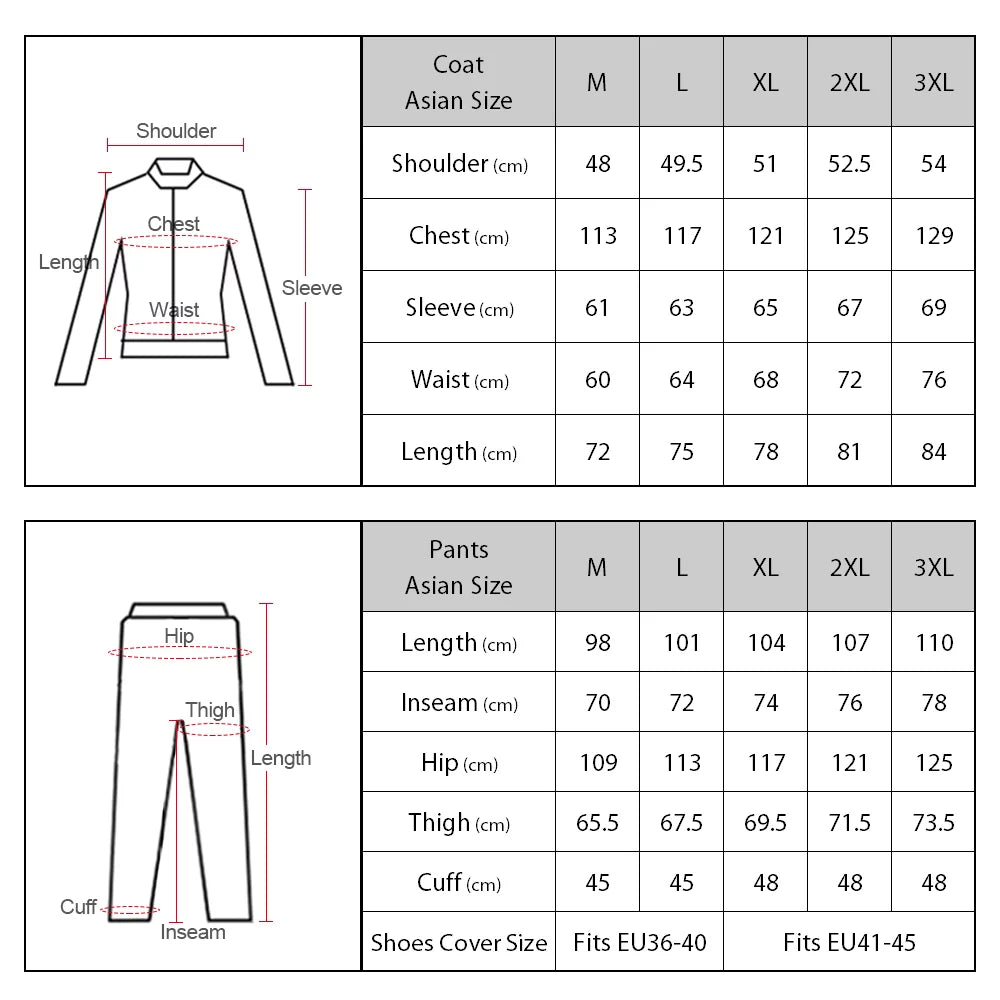 Waterproof Rain Coat Pants Set with Invisible Shoes Cover X16551