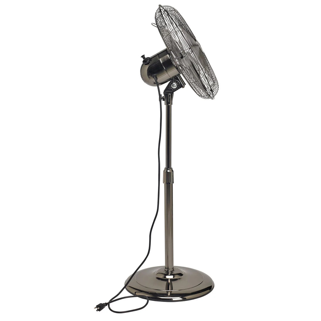 49" Black Adjustable Height Standing Floor Fan O937
