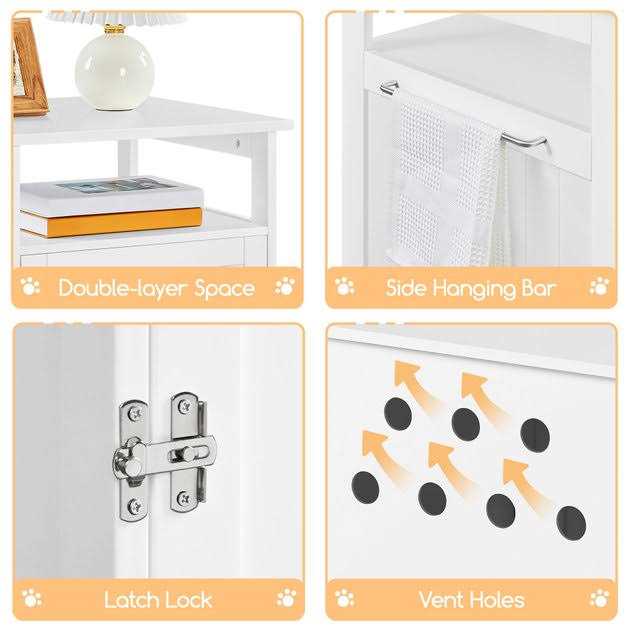 Cat Litter Box with Open Shelf H2631