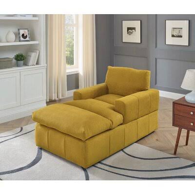 Yellow Fabric Chaise Lounge R879