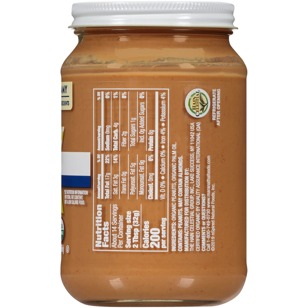 Organic Creamy Peanut Butter Spread, 16 oz Pack Of 6 Z852