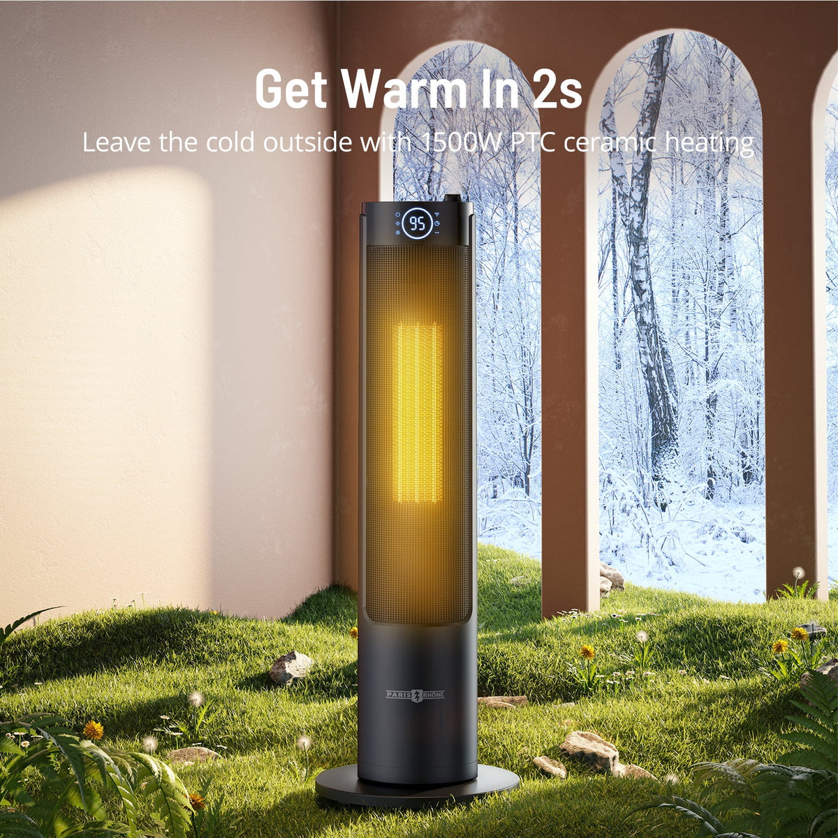 2-in-1 Tower Space Heater Humidifier with Thermostat X639975