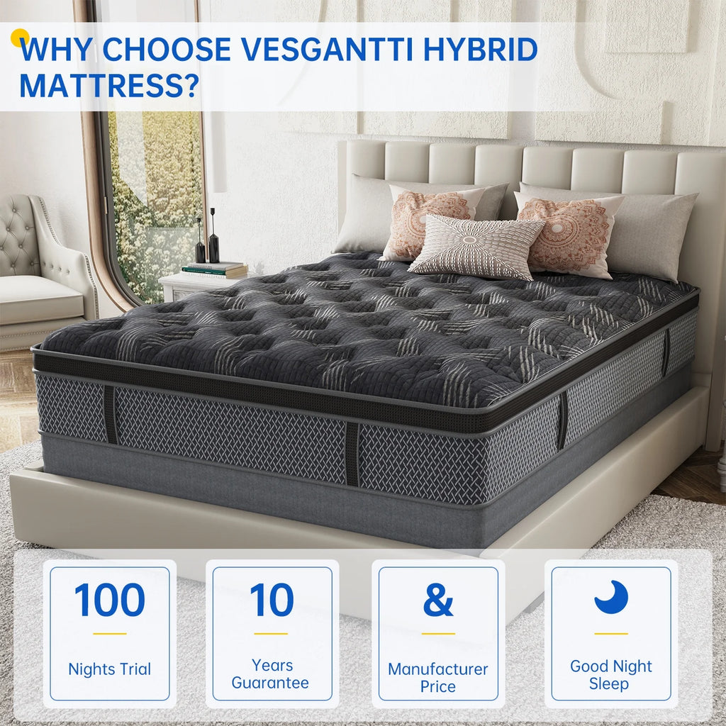 10 Full Hybrid Memory Foam Pocket Spring Mattress I193235