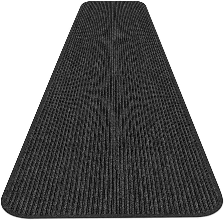Indoor Outdoor Carpet Runner with Skid-Resistant Rubber Backing N543