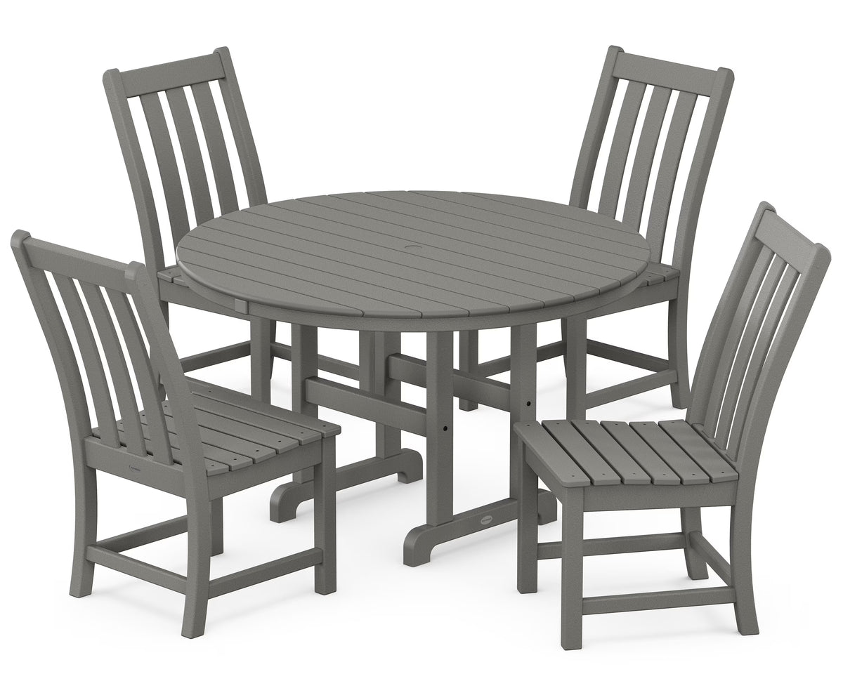 Slate Grey 5-Piece Round Dining Set T1024