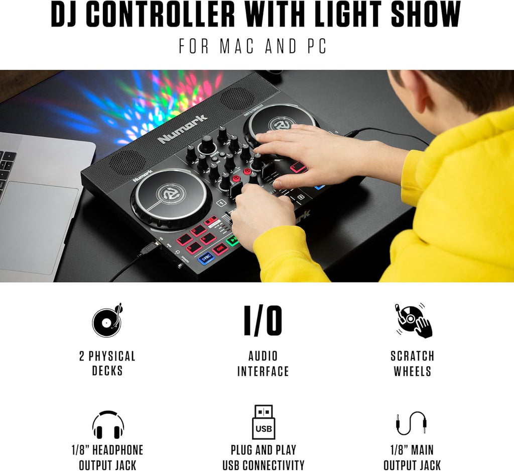 DJ Controller with Built in Speakers and DJ Mixer E981