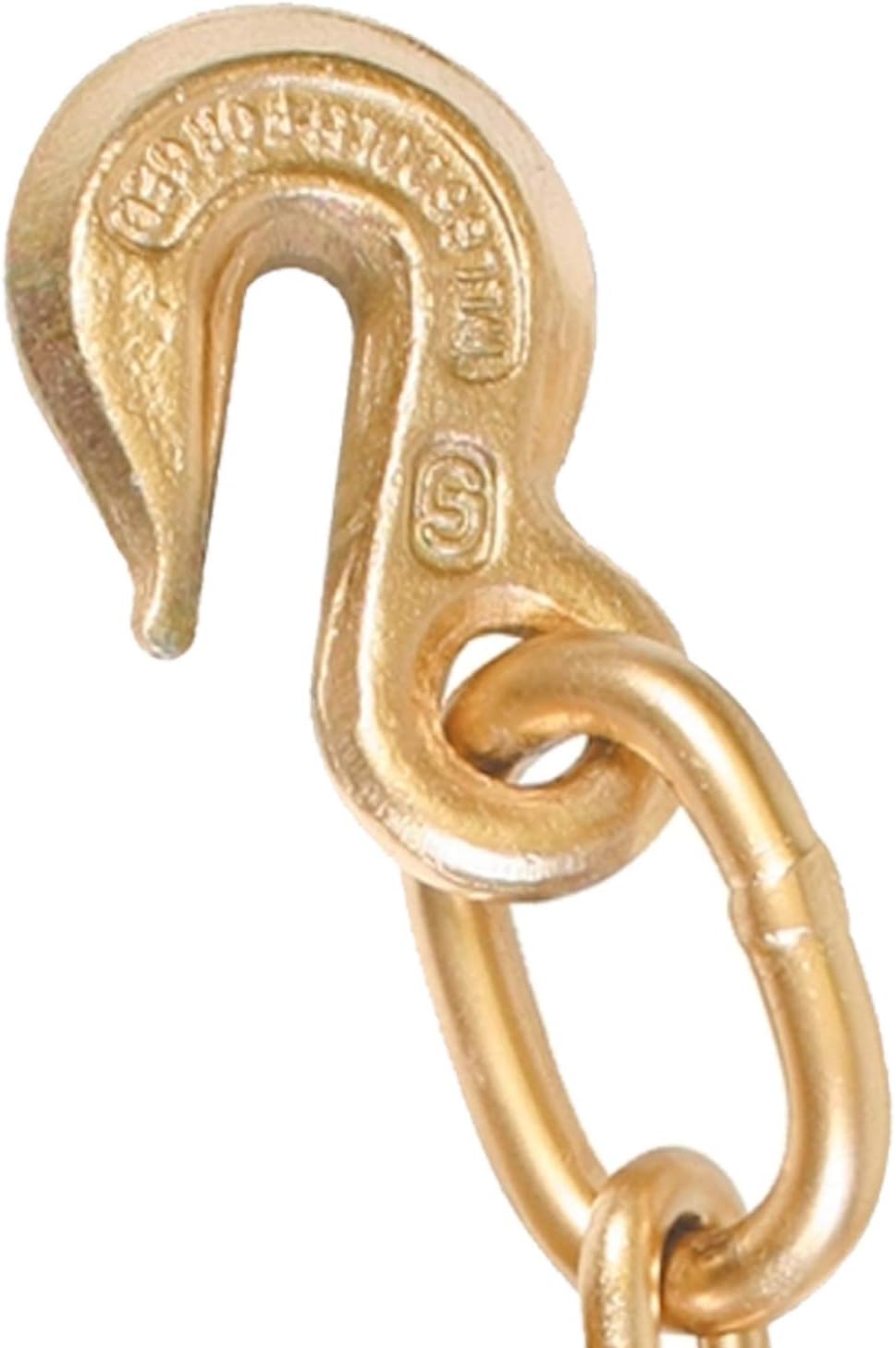 Tow Chain with Forged J Hook and Grab Hook, Grade 70, 6 Foot, Pack of 2 M270
