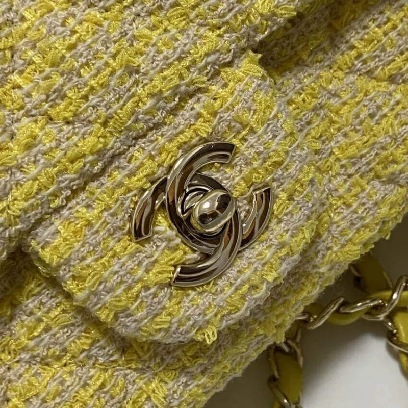 Yellow Tweed Bag E2780