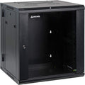 12U Wall Mount Server Cabinet Enclosure with Locking Glass Door Black M75337
