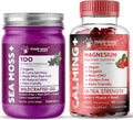 Irish Sea Moss Gel Elderberry Flavor Magnesium Glycinate Gummies 1000mg X690747