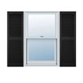 Black Vinyl Open Louver Shutters G513