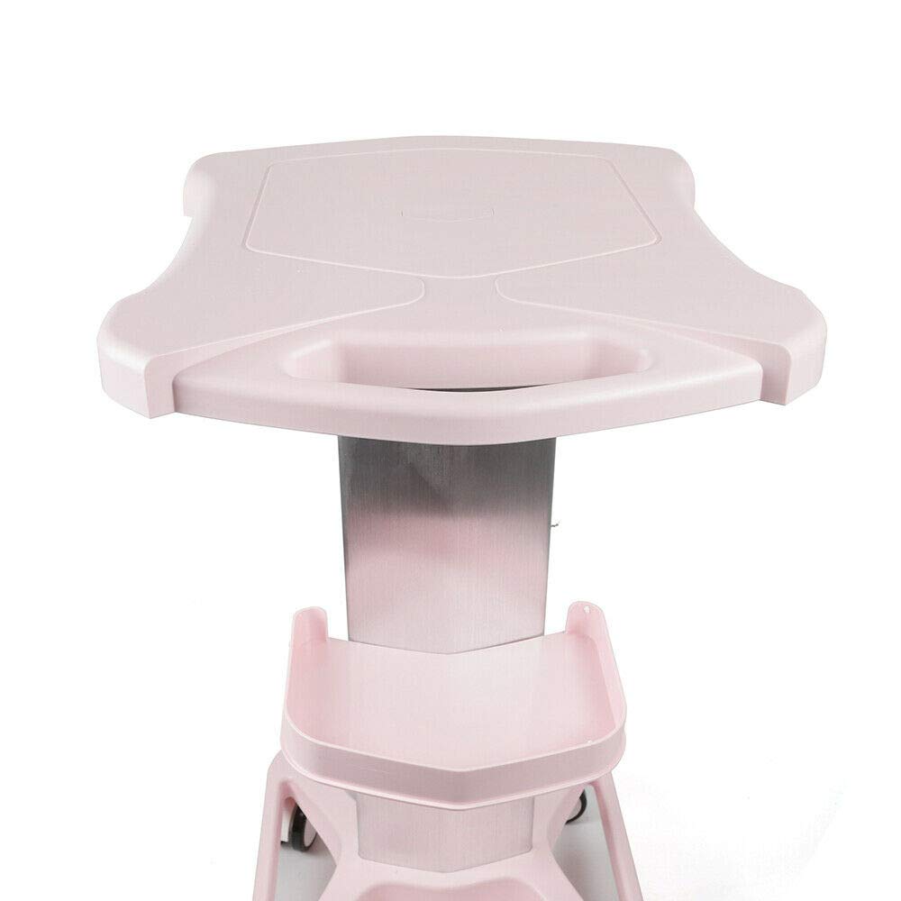 Pink Metal + ABS Rolling Trolley Cart C93476