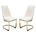 Cream Velvet Dining Chairs Set of 2 X5374