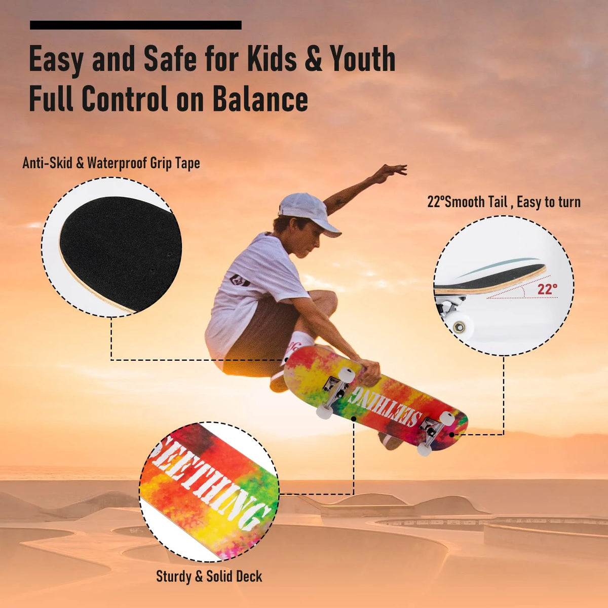 31"x8" Maple Complete Skateboard A28773