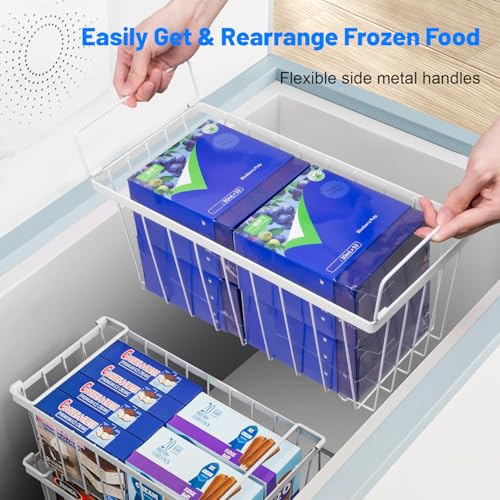 8 Pack Stackable Freezer Organizer Bins with Side Handle J680424