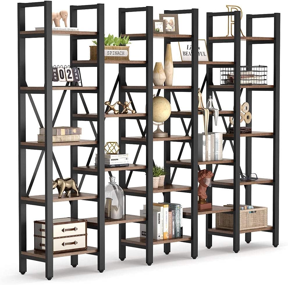 86 Inch 5 Tier Bookcase with 23 Shelves A8374