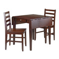3-Pc Drop Leaf Table & Ladder Back Chairs Dining Set D5680