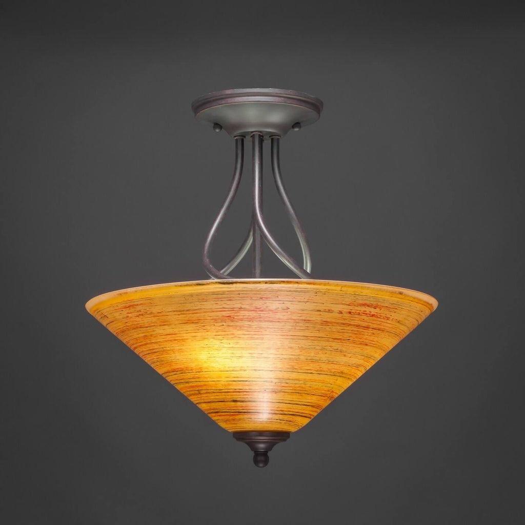 Three Light Semi-Flush Mount Dark J601151