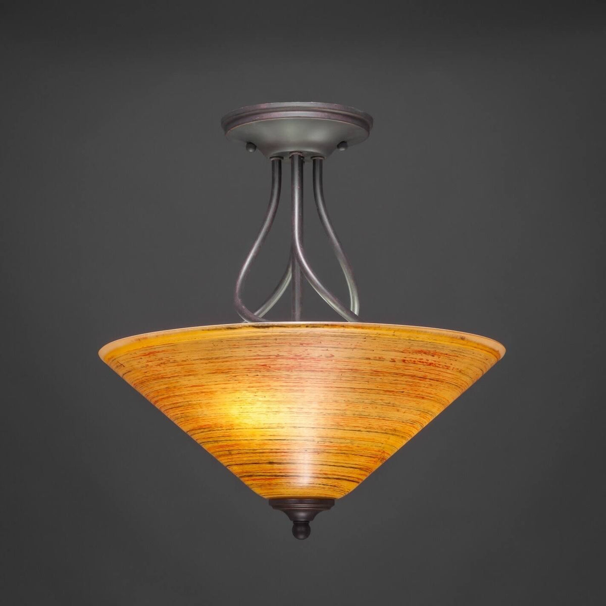 Three Light Semi-Flush Mount Dark J601151