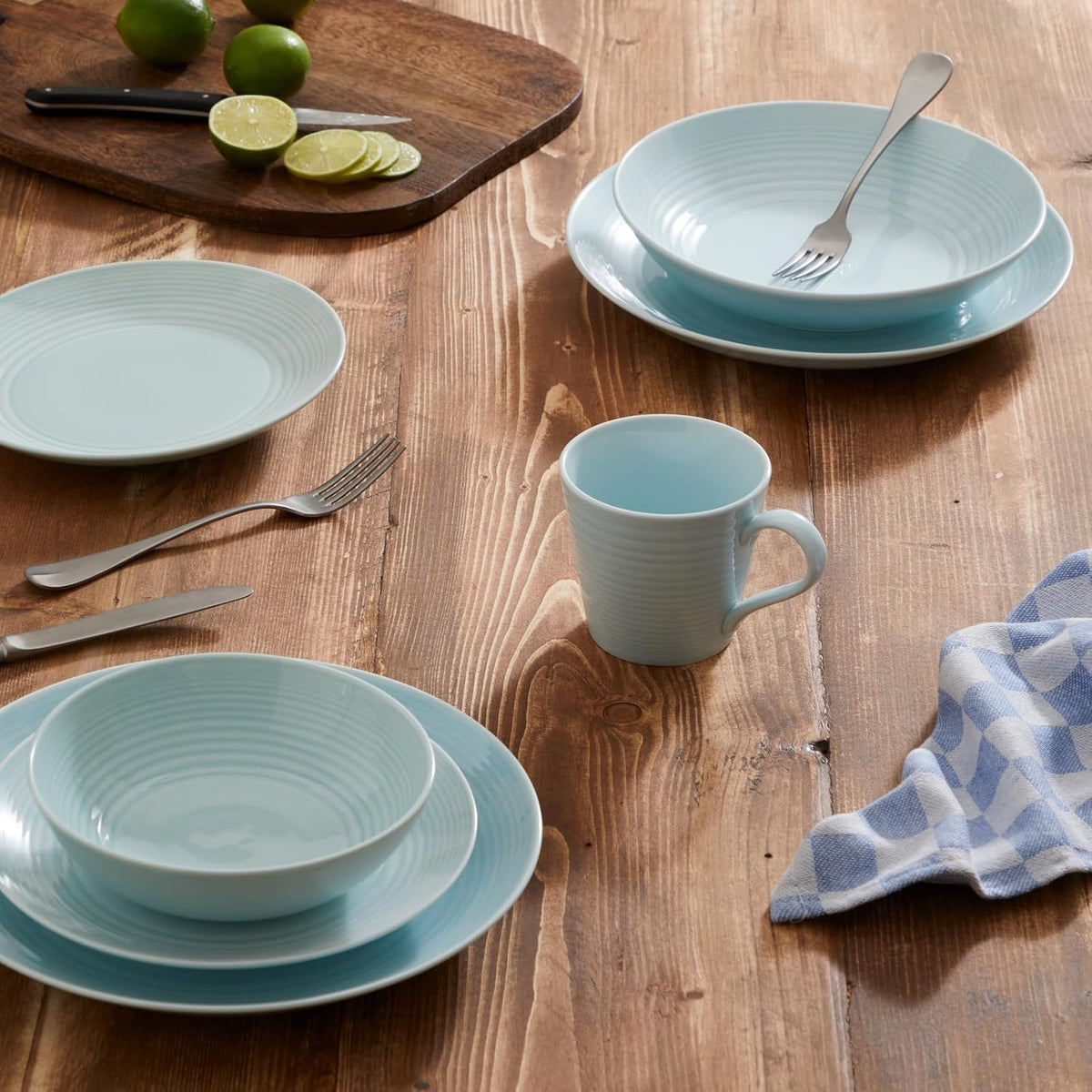 Set of 4 Blue Pasta Bowl, 9.5" P43848