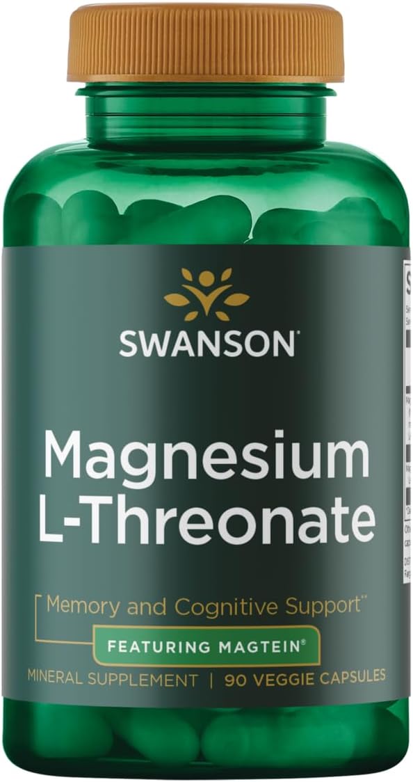 Magnesium L-Threonate Mineral Supplement 90 Veggie Capsules K553053