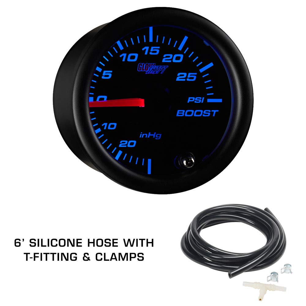 Tinted 7 Color Boost Vacuum Oil Pressure Fuel Pressure Gauges W326348