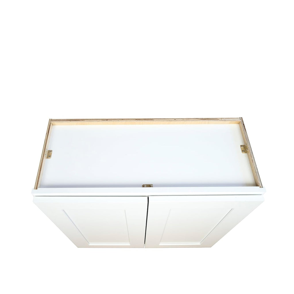 White 33 in. W x 12 in. D x 30 in. H Wall Kitchen Cabinet F952551