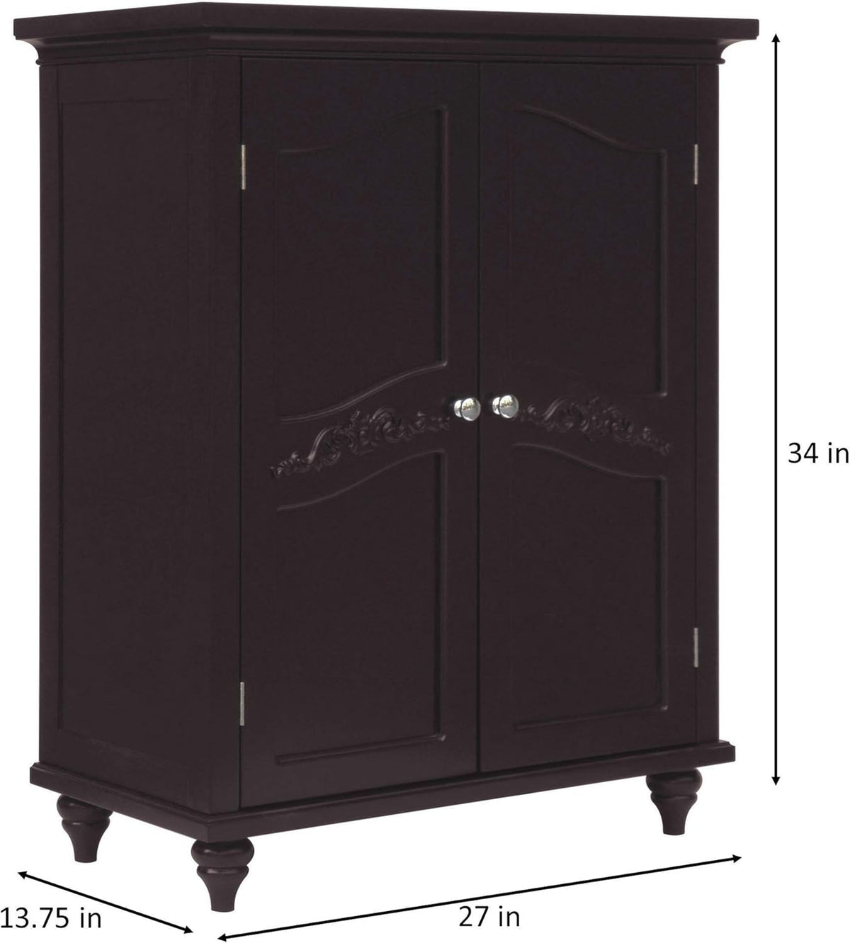 Freestanding Floor Cabinet with 2 Doors and 2 Adjustable Shelves M62913