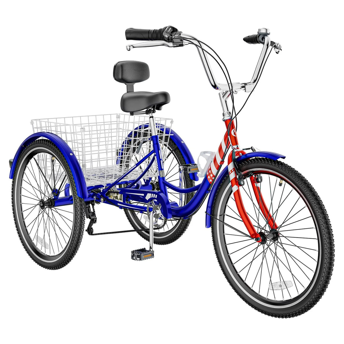Adult Tricycles 3 Wheel 7 Speed 20 inch with Big Basket R5040