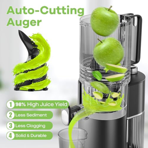 Cold Press Juicer 5.8" Wide Feed Chute 400W Slow Masticating Juicer W715