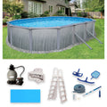 12-ft x 24-ft Oval 52-in Deep Metal Wall Swimming Pool G673439
