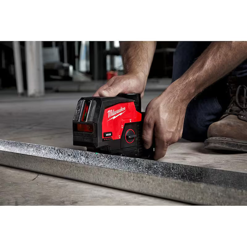 12-Volt Cordless Green Laser Level with Laser Distance Meter E704061