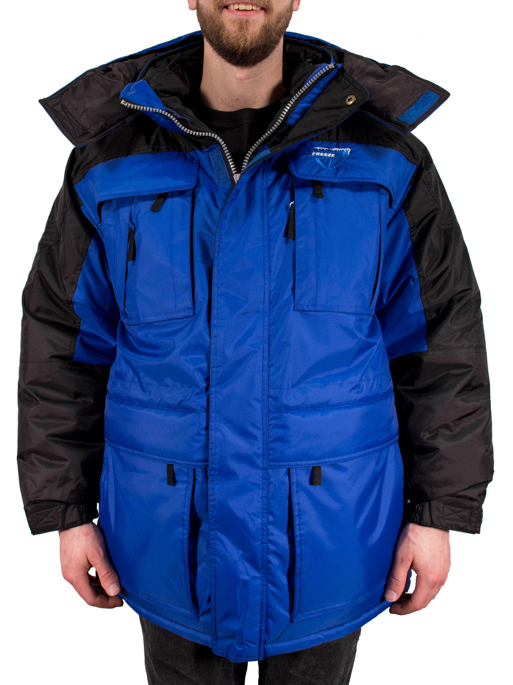 3in1 Winter Jacket Coat Parka & Vest (4XL, Blue) V6208
