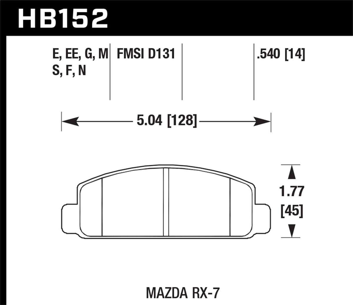 Black Disc Brake Pad C858