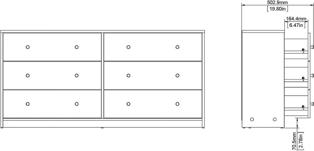 6 Drawer Double Dresser T908148
