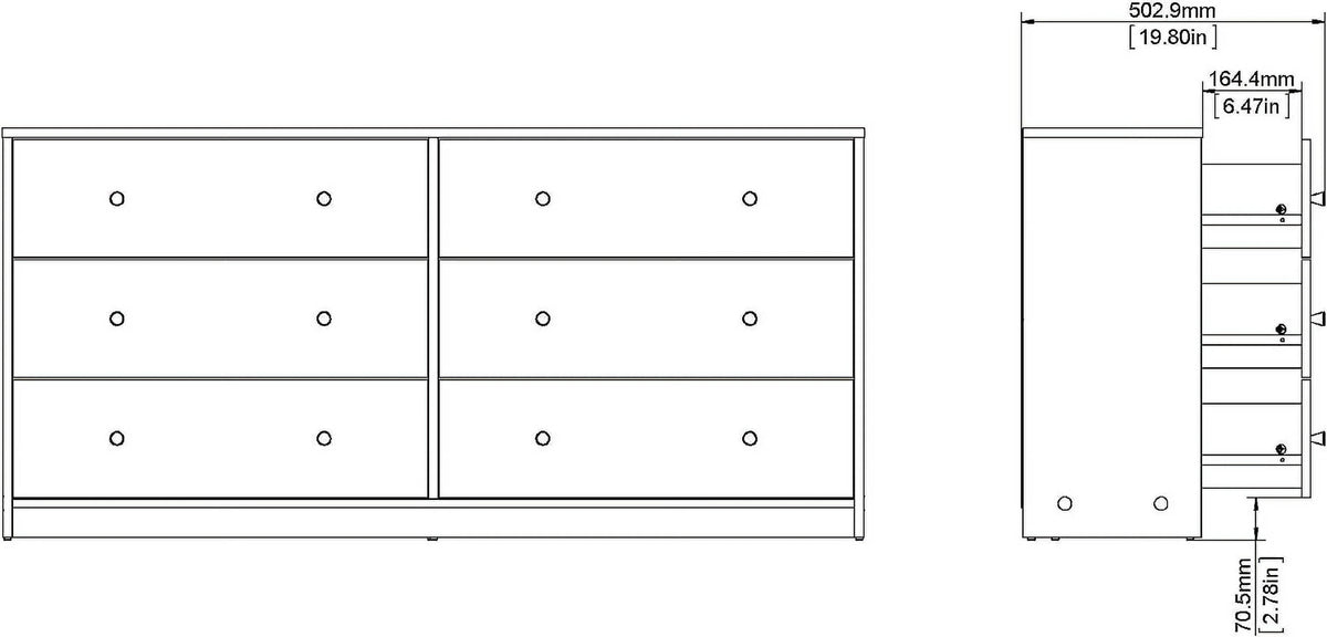 6 Drawer Double Dresser T908148