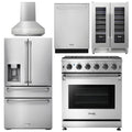 30 Propane Gas Range, Range Hood, Refrigerator, Dishwasher, Wine Cooler X20812